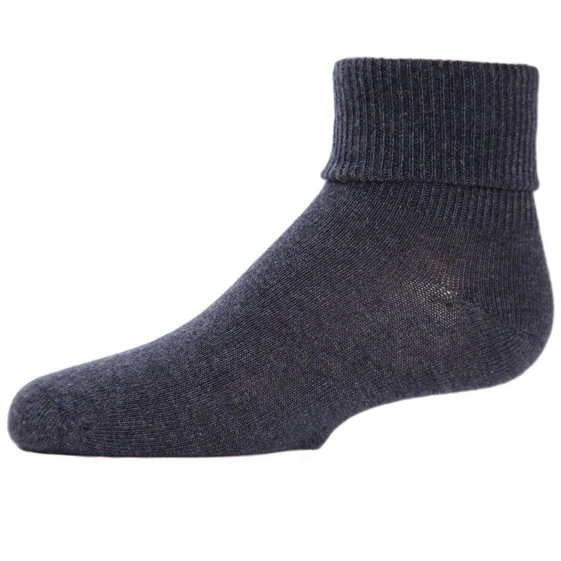 Memoi Kids' Triple Roll Cotton Blend Ankle Socks