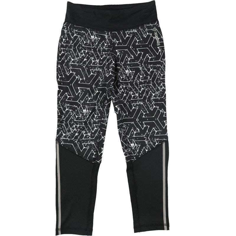 Reebok Girls Geo Reflective Athletic Leggings
