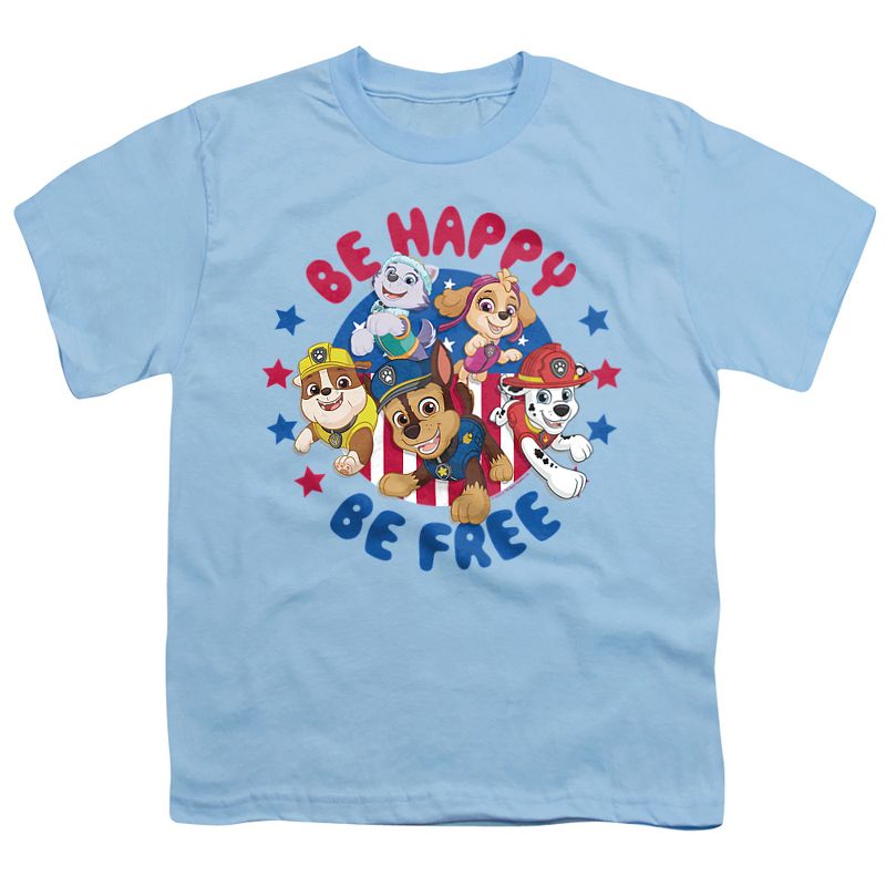 تي شيرت "كن سعيدًا وكن حرًا" للأولاد من باو باترول بمناسبة الرابع من يوليو