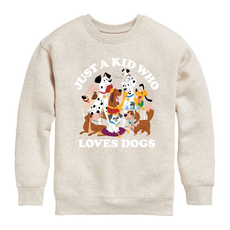 Boys' - Disney - Cats & Dogs Graphic Long Sleeve Fleece Sweatshirt