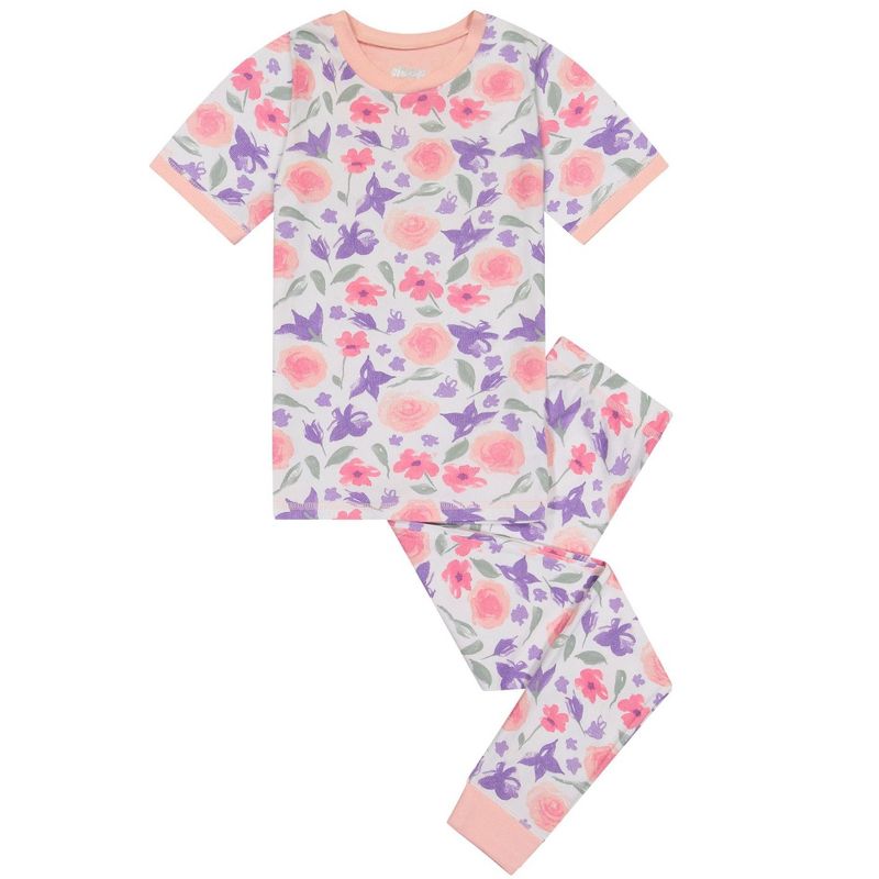 Sleep On It Girls 2-Piece Super Soft Jersey Snug-Fit Pajama Set - Toddler Pajamas to Girls Pajama Sets