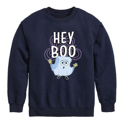 Boys' - SpongeBob SquarePants - Hey Boo Graphic Long Sleeve Fleece Sweatshirt