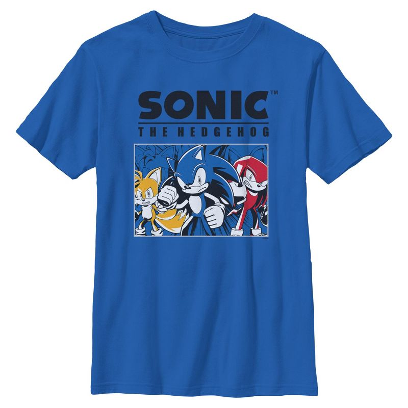 Boys Sonic the Hedgehog Trio Group Shot T Shirt