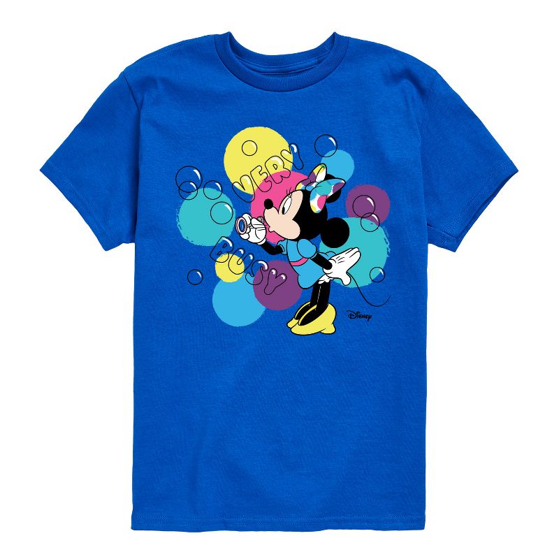 Boys' - Disney - Minnie Mouse Blowing Bubbles Everywhere Short Sleeve Graphic T-Shirt