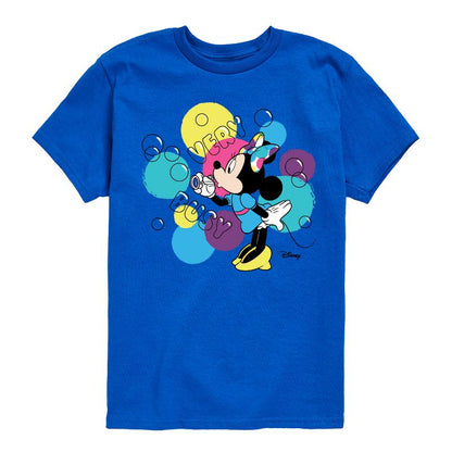 Boys' - Disney - Minnie Mouse Blowing Bubbles Everywhere Short Sleeve Graphic T-Shirt