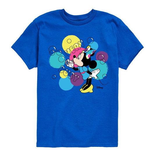Boys' - Disney - Minnie Mouse Blowing Bubbles Everywhere Short Sleeve Graphic T-Shirt