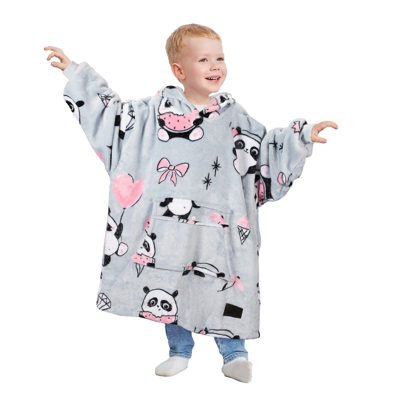 Catalonia Wearable Blanket Hoodie for Kids, Fleece Snuggy Sweatshirt Pullover, 4-12 Years Kids, Gift for Boys Girls, Gift Ideas