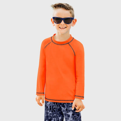 City Threads Boys UPF 50+ Long Sleeve Rashguard - USA-Made