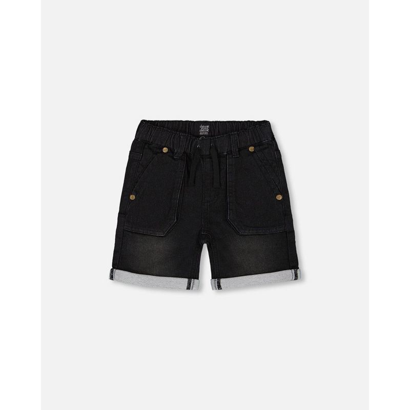 جينز أسود قصير من Deux par Deux Boy French Terry Denim