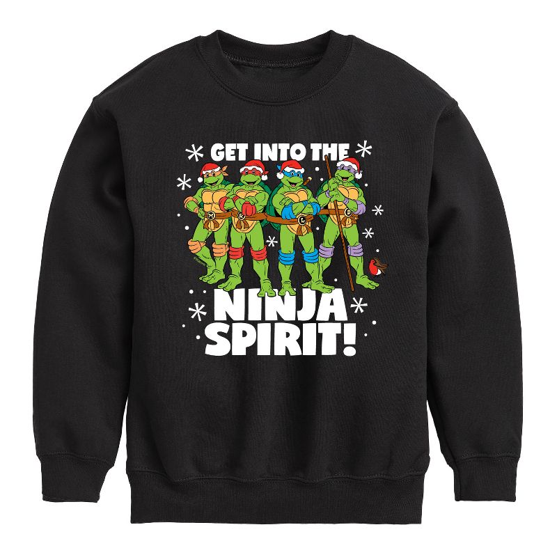 Boys' - Teenage Mutant Ninja Turtles - Get Into The Ninja Spirit Graphic Long Sleeve Fleece Sweatshirt