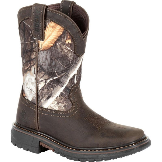 Rocky Ride FLX Toddler Boys' Camo Waterproof Western Boot