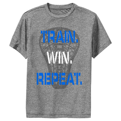 Boy's Lost Gods Lacrosse Train Win Repeat Performance Tee