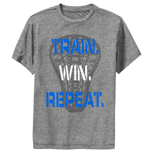 Boy's Lost Gods Lacrosse Train Win Repeat Performance Tee
