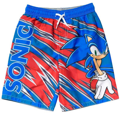 Sonic the Hedgehog UPF 50+ Swim Trunks Little Kid to Big Kid Sizes (4T - 14-16)
