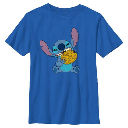 Boys Lilo & Stitch Alien Eating Latke T Shirt