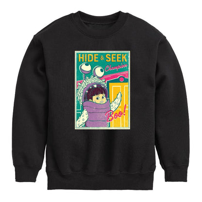 Boys' - Disney - Boo Hide And Seek Graphic Long Sleeve Fleece Sweatshirt