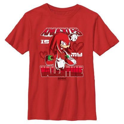 Boy's Sonic the Hedgehog Knuckles Is My Valentine T-Shirt