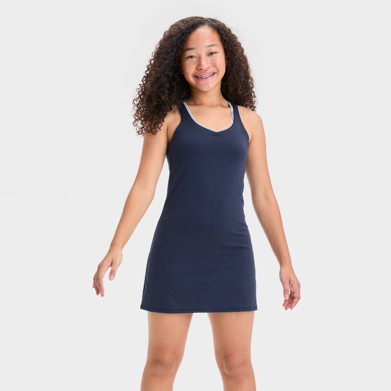 Girls' Contrast Trim Active Dress - All In Motion™