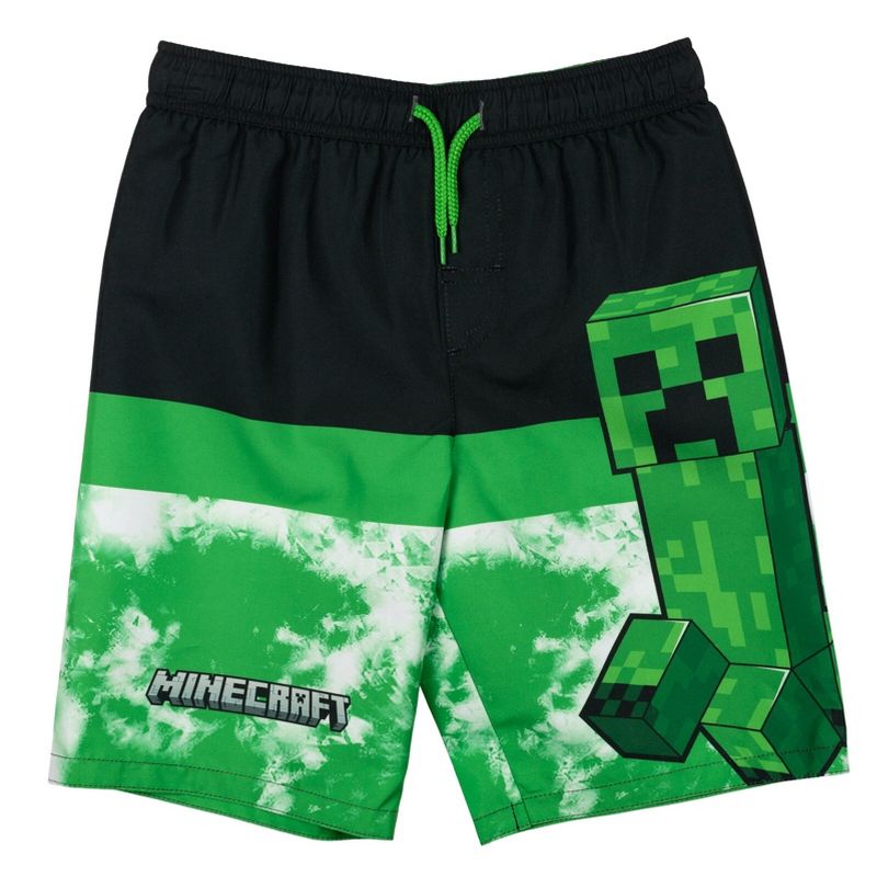 Minecraft UPF 50+ Swim Trunks Little Kid to Big Kid Sizes (4T - 18-20)