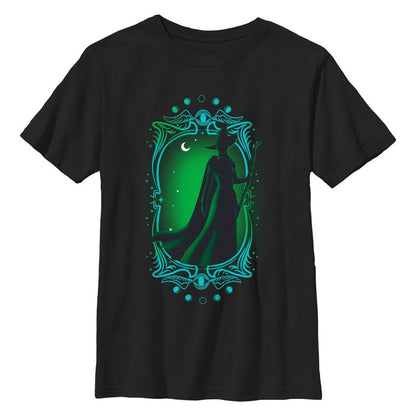 تي شيرت بإطار صورة ظلية لشخصية إلفابا الشريرة للأولاد