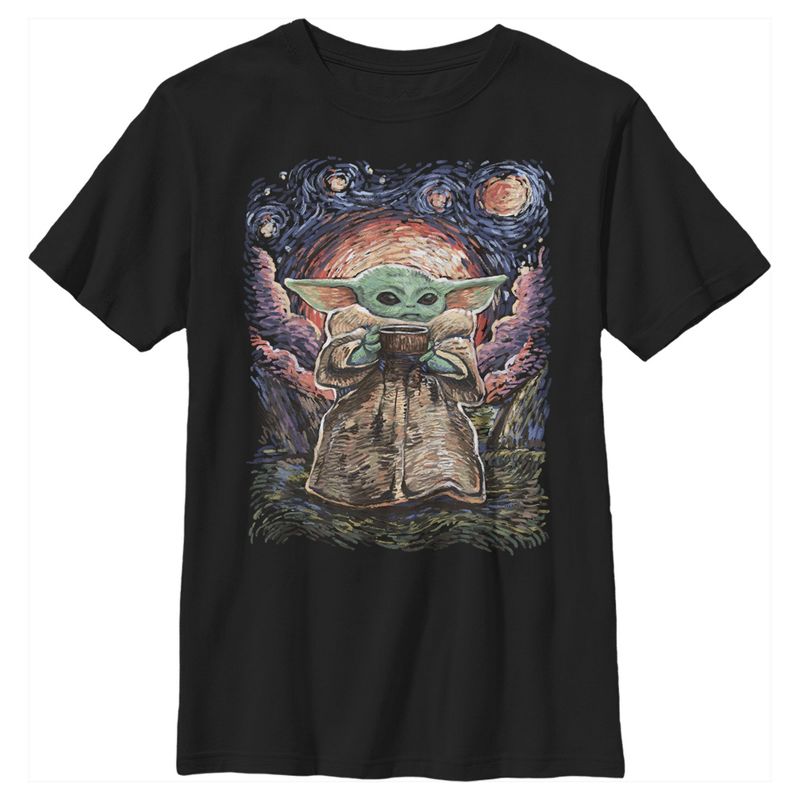 Boy's Star Wars The Mandalorian The Child Starry Night T-Shirt