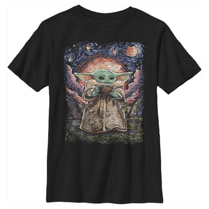 Boy's Star Wars The Mandalorian The Child Starry Night T-Shirt