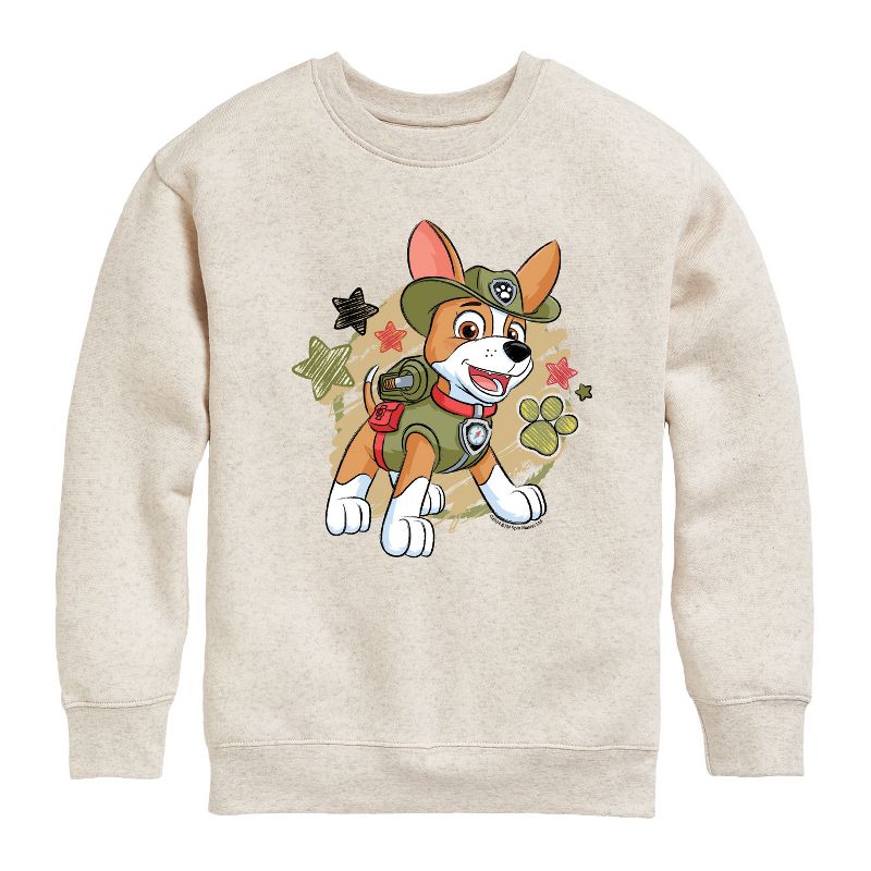 Boys' - Paw Patrol - Tracker Paw Patrol Graphic Long Sleeve Fleece Sweatshirt