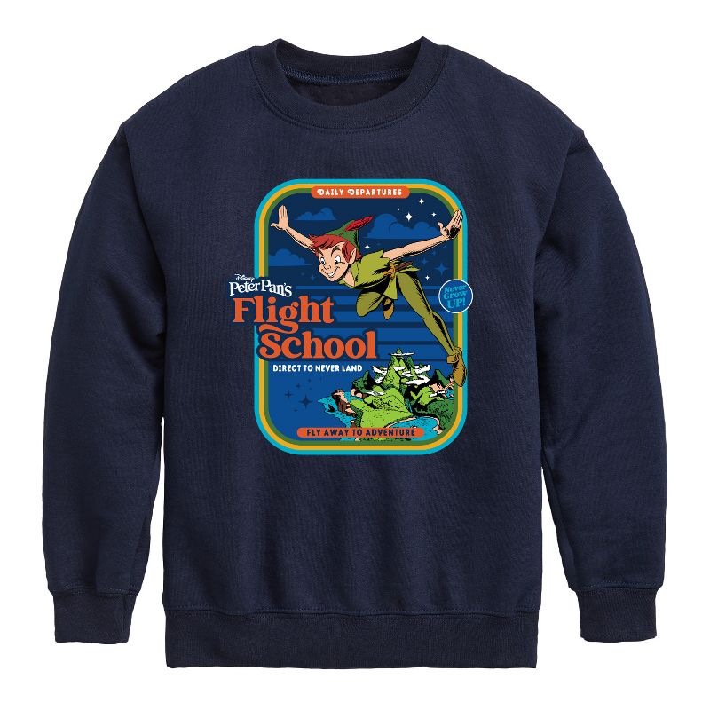 Boys' - Disney - Peter Pan Graphic Long Sleeve Fleece Sweatshirt