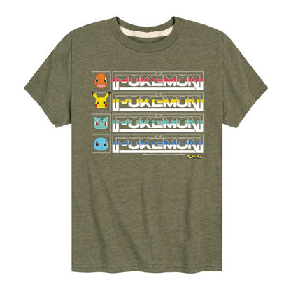 Boys' - Pokémon - Starter Pokémon Logo Short Sleeve Graphic T-Shirt