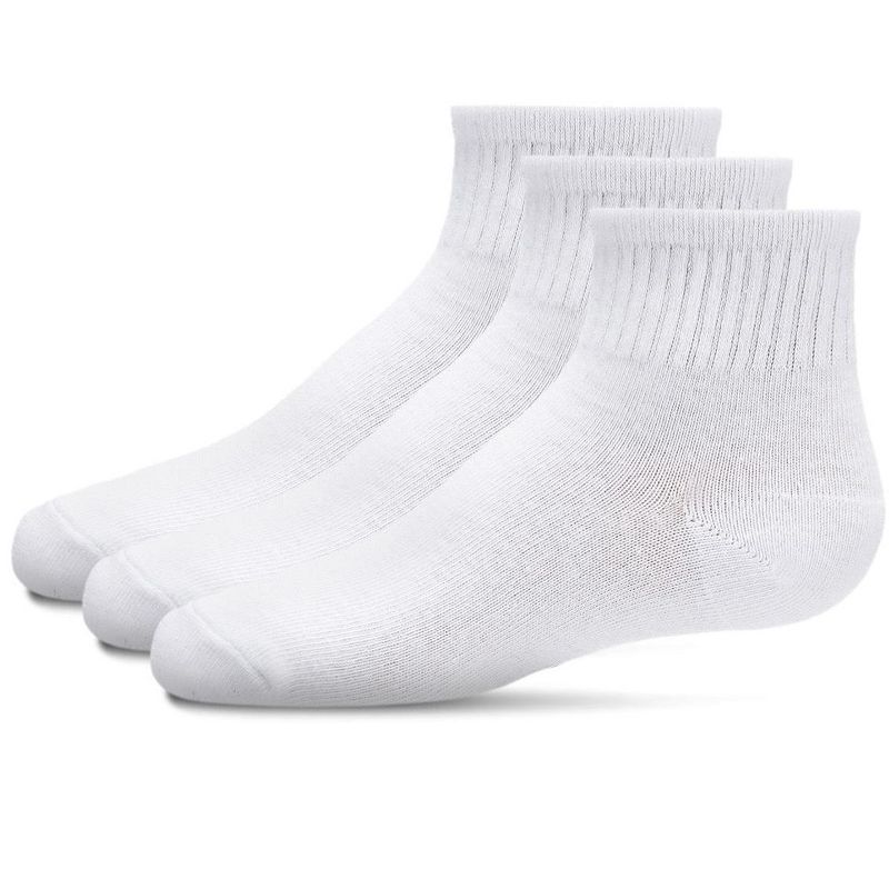 Memoi Kids' 3 Pair Pack Mid Cut Cotton Blend Socks