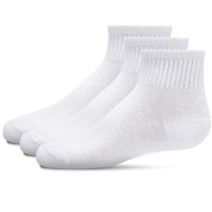 Memoi Kids' 3 Pair Pack Mid Cut Cotton Blend Socks