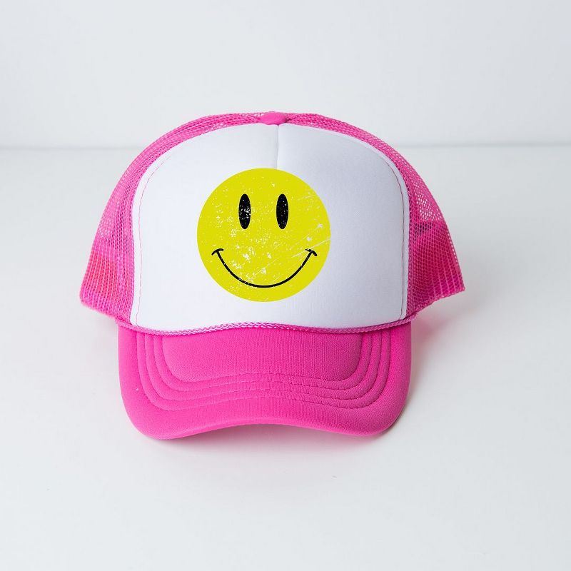 The Juniper Shop Distressed Smiley Face Youth Foam Trucker Hat