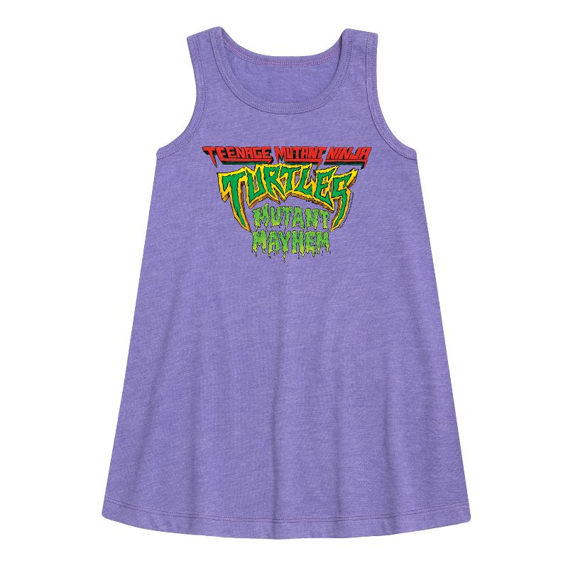 Girls' - Teenage Mutant Ninja Turtles - Movie Logo Graphic Sleeveless Aline Dress