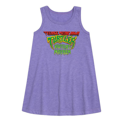 Girls' - Teenage Mutant Ninja Turtles - Movie Logo Graphic Sleeveless Aline Dress