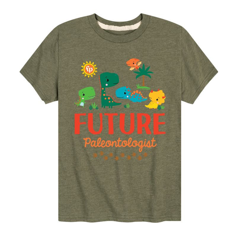 تي شيرت جرافيكي بأكمام قصيرة للأولاد من فيشر برايس - عالم الحفريات المستقبلي