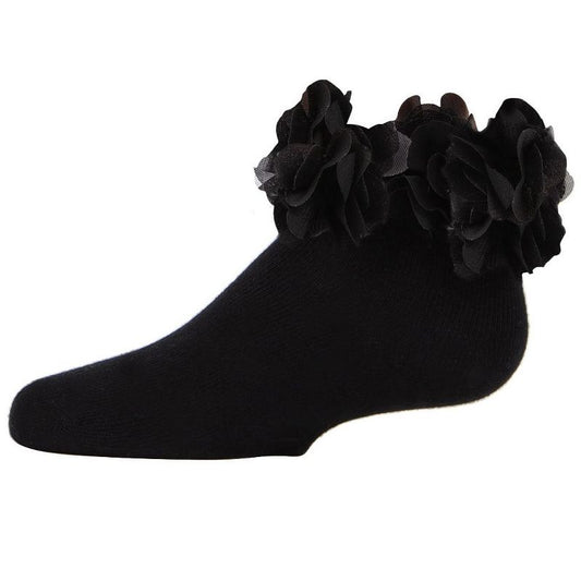 Memoi Girls' Floral Halo Cotton Anklet Socks