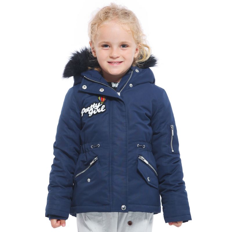 Rokka&Rolla Girls' Winter Coat with Faux Fur Hood Parka Jacket