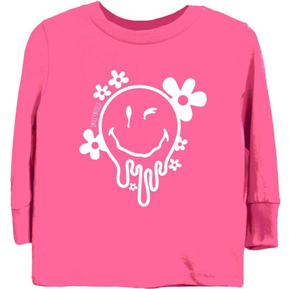 تي شيرت بأكمام طويلة من مجموعة Juniper Shop SmileyWorld Melting Outline للشباب