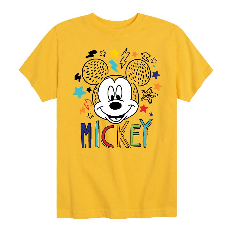 Boys' - Disney - Mickey Sketch Pattern Short Sleeve Graphic T-Shirt
