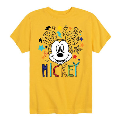 Boys' - Disney - Mickey Sketch Pattern Short Sleeve Graphic T-Shirt
