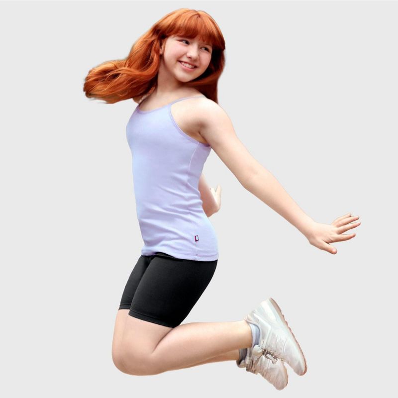 City Threads USA-Made Soft 100% Cotton Girls Long Bike Shorts