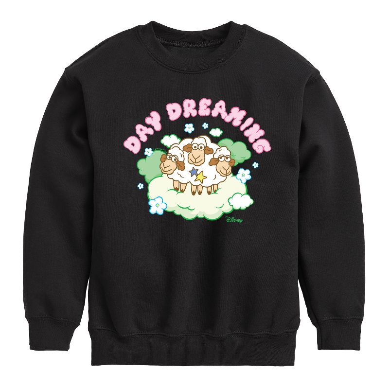 Boys' - Disney - Day Dreaming Sheep Graphic Long Sleeve Fleece Sweatshirt