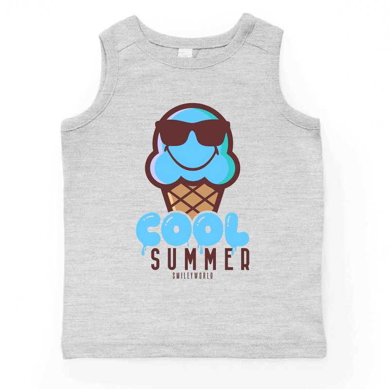 بلوزة شبابية بدون أكمام زرقاء من The Juniper Shop SmileyWorld بتصميم آيس كريم صيفي رائع