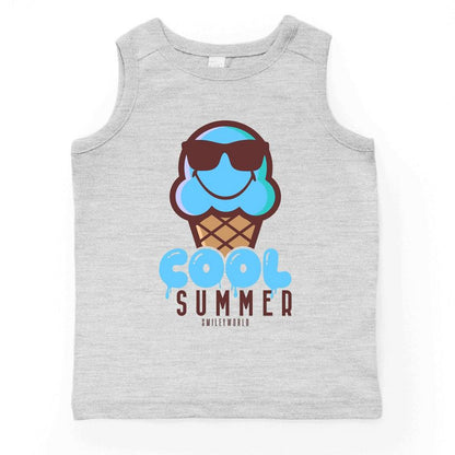 بلوزة شبابية بدون أكمام زرقاء من The Juniper Shop SmileyWorld بتصميم آيس كريم صيفي رائع