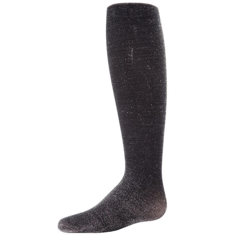 Memoi Liquid Metal Girl's Shimmer Tights Black Multi 2-4