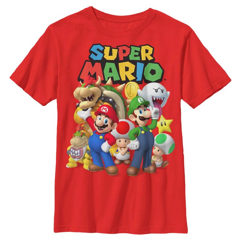 تي شيرت نينتندو سوبر ماريو للأولاد