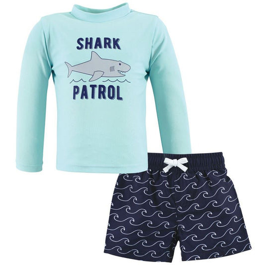 طقم ملابس سباحة للأولاد من Hudson Baby، Shark Patrol