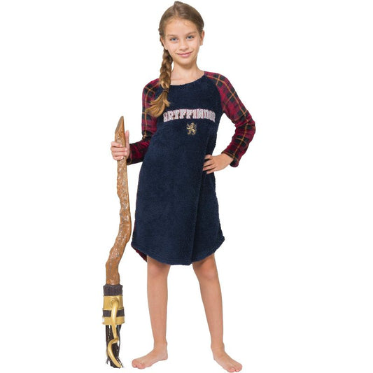 Harry Potter Girls Big Griffyindor Raglan Nightgown Blue