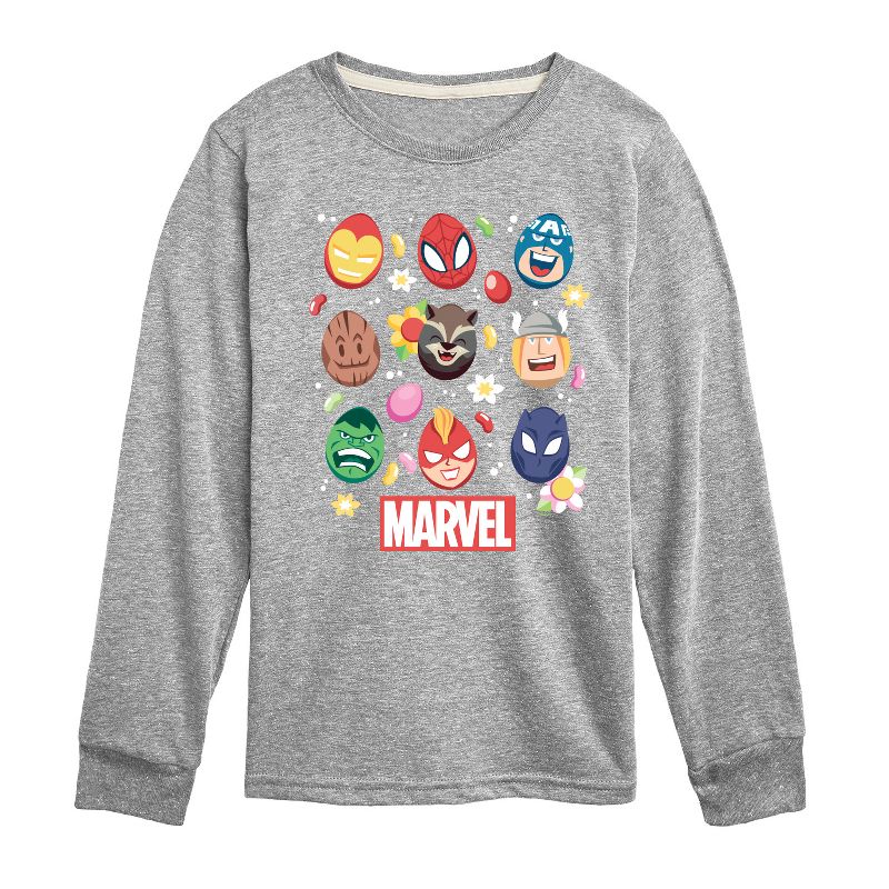 Boys' - Marvel - Easter Egg Group Long Sleeve Graphic T-Shirt