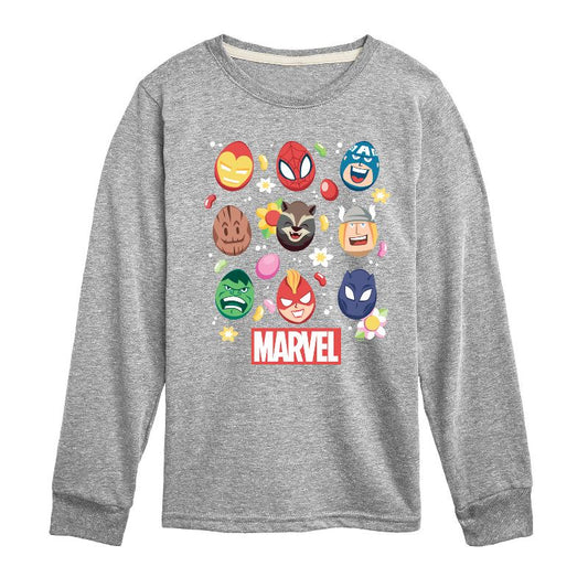Boys' - Marvel - Easter Egg Group Long Sleeve Graphic T-Shirt